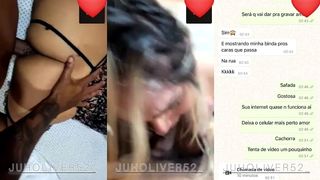 FIZ UMA CHAMADA DE VIDEO COM MEU NAMORADO ENQUANTO DAVA PRA OUTRO, O SAFADO ACABOU METENDO SEM CAMISINHA ANTES, E GOZOU NA BUNDA DEPOIS