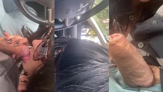 BLOWJOB FOR MY COWORKER IN HIS CAR – PUBLIC PARKING FUN