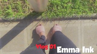 Vlog da Emma Ink EP01 - Dia a dia, boquete, punheta, anal e creampie