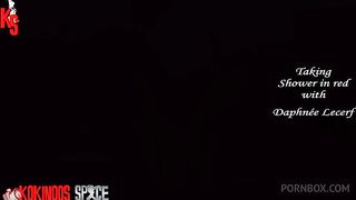 SHOWER TAKING IN RED WITH DAPHNEE LECERF AT KOKINOOS SPACE