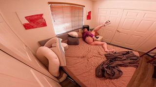 CAUGHT PEEPING, STEPMOM LETS YOU MASTURBATE WITH HER AND CUM IN HER PUSSY