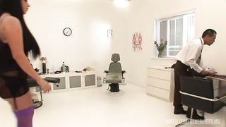 Kerry Louise And Emma Butt Help Out The Doctor And His Assistant