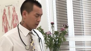 Kerry Louise And Emma Butt Help Out The Doctor And His Assistant