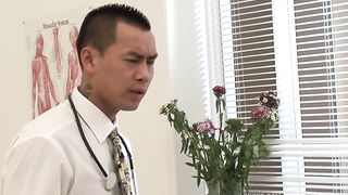 Kerry Louise And Emma Butt Help Out The Doctor And His Assistant