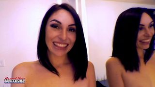 LOVELY BRUNETTE COED ASHLEY WOLF DEEPLY DILDO FUCKS HER SWEET PUSSY!