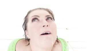 Slutty newbie Niki blows two BBCs and gets deeply probed