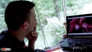 Bigtits brunette is smashed in and squirts in the river