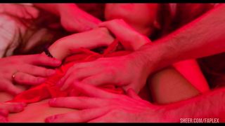 First Time Gangbang for Nikki Tiki 5on1 DP Balls deep, rough deepthroat facial cumshot FLX038