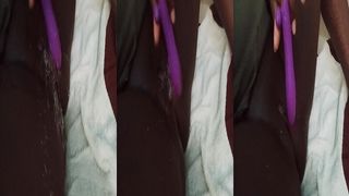 HORNY GIRL SQUIRTS ALONE AT HOME