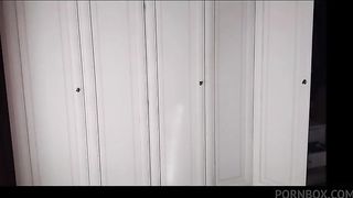 sexy hot real housewife during an amateur strip tease