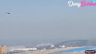 The milf won a helicopter ride but had to fuck the pilot!