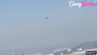 Milf sucked the helicopter pilot and received a lot of dick!
