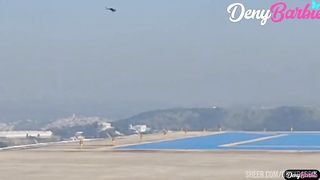 Milf sucked the helicopter pilot and received a lot of dick!