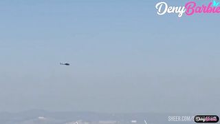 Milf sucked the helicopter pilot and received a lot of dick!