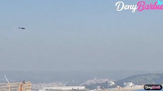 Milf sucked the helicopter pilot and received a lot of dick!