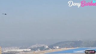 Milf sucked the helicopter pilot and received a lot of dick!