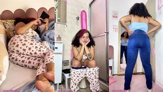 CHUBBY GIRL MORNING ROUTINE FULL OF FARTS WHILE GETTING READY