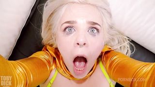 NEW ANAL TEEN Ellie Shou FIRST A2M Asshole plundered DIRTY little slut FUCKS CUM FROM ASS TO EAT