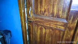 Indian step sister peeing (piss) in the toilet