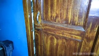 Indian step sister peeing (piss) in the toilet