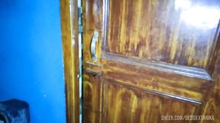 Indian step sister peeing (piss) in the toilet