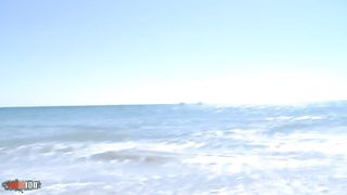 Anal gonzo at the beach with French Mandy Layne