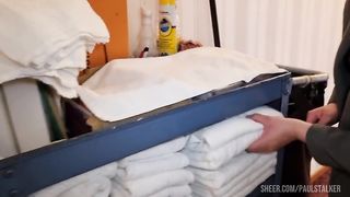 Housekeeper Chubby Nikky Dream back with ANAL & PISS by stalking sleepy tourist in his hotel room