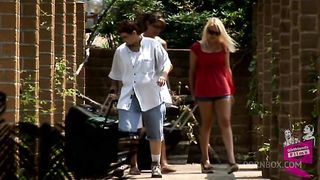 Kelly and Torri get some good news. They celebrate in each other's arms, and legs, in this romantic scene