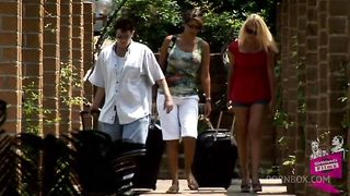 Kelly and Torri get some good news. They celebrate in each other's arms, and legs, in this romantic scene