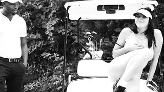 Golf Instructor With BBC Slams Student Kira Queen in Broad Daylight GP2324