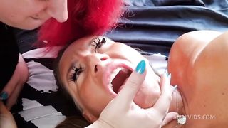 FIRST PORN appearance ever for Alezia New Belgian big boobs & butt amatress with Mila Smart in hot anal fucking Thressome [DRY]