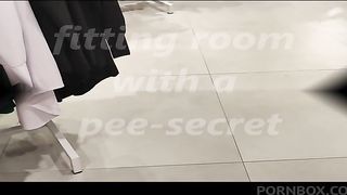 hot pee in a diaper hidden in a fitting room