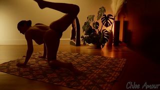 NAKED YOGA AT NIGHT... WANNA STRETCH ME OUT?
