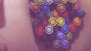 MY TIGHT ASS GETS STRETCHED AND DESTROYED BY 40 MARKERS