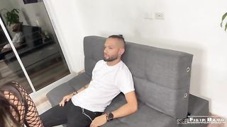 My Argentinian teen girlfriend turns hot in my house and has hardcore sex and a little taste of her ass