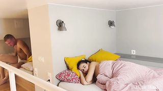 Pregnant step sister Kate woke up with a fat cock in her ass. Creampie anal