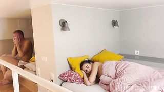 Pregnant step sister Kate woke up with a fat cock in her ass. Creampie anal