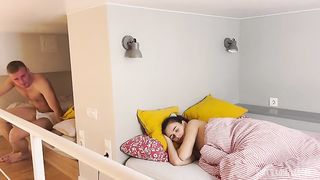 Pregnant step sister Kate woke up with a fat cock in her ass. Creampie anal