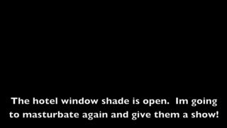 SWINGER RESORT MASTURBATING WITH THE HOTEL WINDOW OPEN TO THE PUBLIC! THE NEXT DAY...