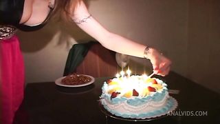 Natasha Starr sucks fucks BBC It cums on her tits Cuckold fucks her ass
