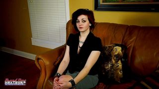 EXOTIC SKINNY BRUNETTE MARCI DILDO FUCKS HER PUSSY WEARING LINGERIE!