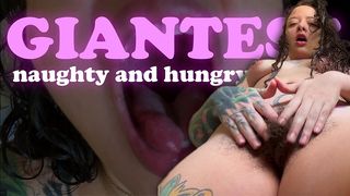 GIANTESS CATCH YOU AFTER SHOWER AND SHOWS YOU HER HAIRY BODY