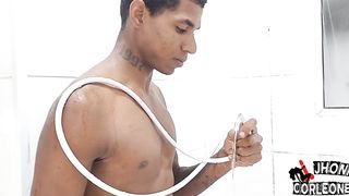 Anal enema and anal sex in the shower - 0% Pussy