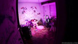 Ass squirting milk enema & farting