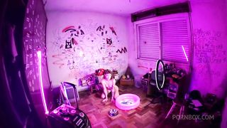 Ass squirting milk enema & farting