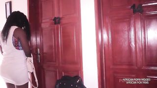 The sexual antics of our neighbors infected us with a rough fuck without a future with my new roommate Lulu vroumette cmr on African porn Movies