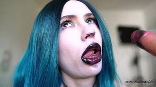 GOTH GIRL LIP POUTING JOB CUSTOM