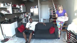 BODY STOCKING MILF SARA JAY GOT CHOCOLATE COCK! SHE S JUST INSATIABLE!