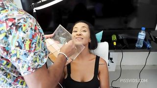 Behind the Scene from Belinha Baracho Vs Sandy Cortez in 2 on 2 orgy with DP, DAP fisting and Piss Drinking And First DP of the Colombian supercute tee beauty Beyonce fucked by horny 2 big black cocks