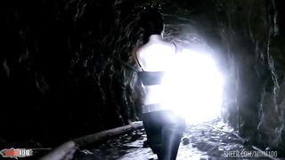 She plays Lara Croft and gets her ass fucked hard